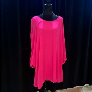 Hot pink, short dress